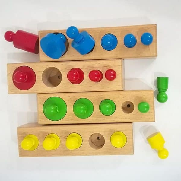 Montessori Cylinder Blocks Home Version 0-3 Years