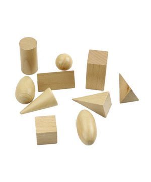 Mini Geometry Solids - Natural Wood