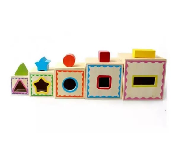 Numbers and Shapes Stacking Blocks - Wooden