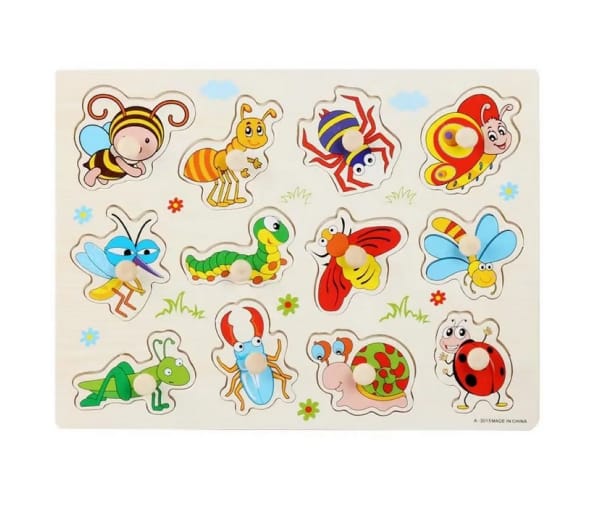 Peg Knob Puzzle Insects