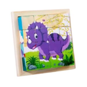 3D Wooden Block Puzzle - Dinosaur