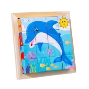 3D Wooden Block Puzzle - Marine Animals