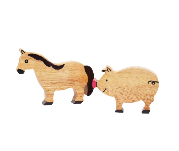 Farm Animals Set - Horse and Pig