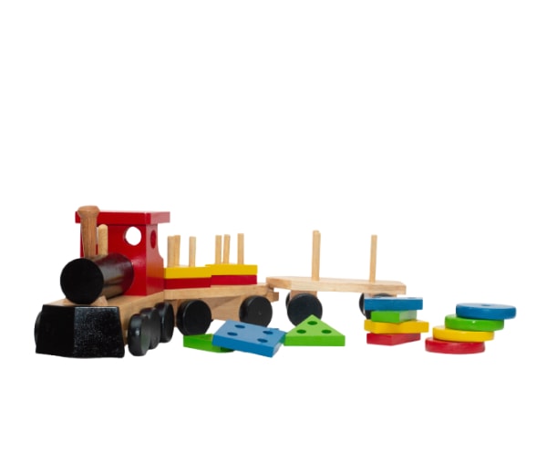 Shape Sorting Train - Educational Toy Set - Coloured