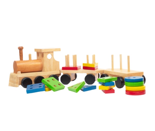 Shape Sorting Train - Educational Toy - Wood Finish