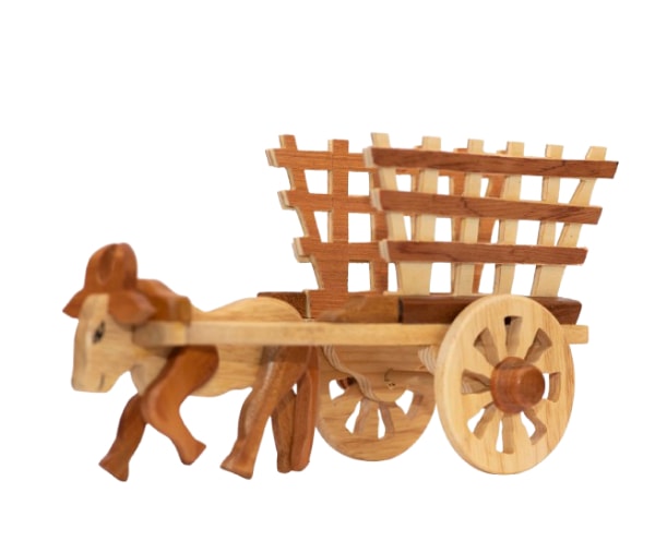 Old Sri Lankan Bullock Cart - Wooden Souvenir