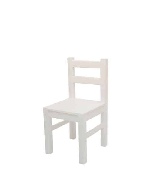 Plain Wooden White Chair