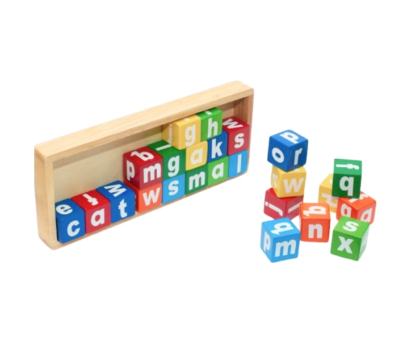 Wooden Alphabet Blocks Lower Case - Early Learning Educational Toys