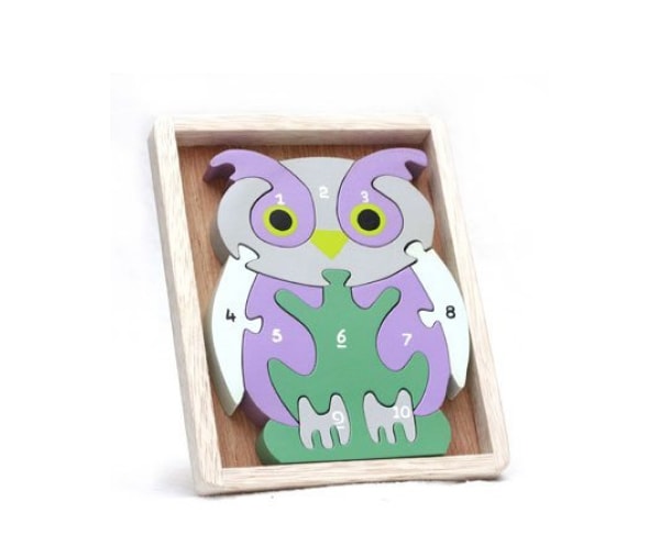 Jigsaw Puzzle Owl - 1-10 Numbers