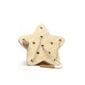 Lacing Star Threading Activity - Wooden Educational Toy