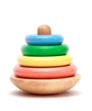 Wooden Ring Tower - 4 Colours