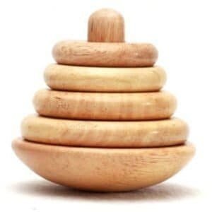 Wooden-Ring-Tower-Wood-Finish-4-ring-Toddler-version
