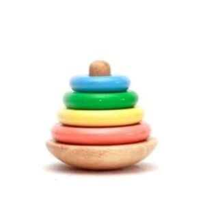 Wooden Ring Tower – 4 Colours - Toddler Version