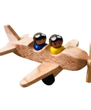 Aeroplane with Pilots - Wood Finish