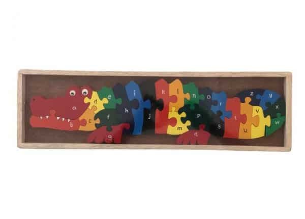 Jigsaw Puzzle Crocodile - Alphabet A - Z Lower Case