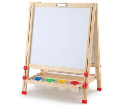 Black and White Board Easel With Accessories