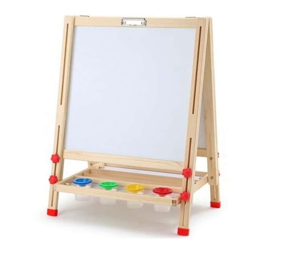 Black and White Board Easel With Accessories