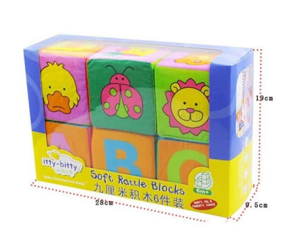 Soft Rattle Block for Toddlers and Infant at Edutoys