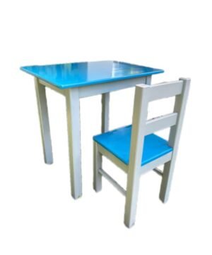 Kinder Kids Table and Chair Set - Blue and Grey