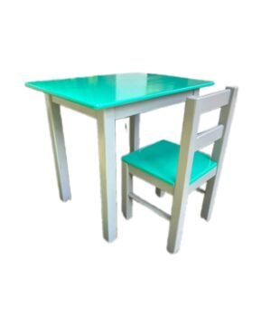 Kinder Kids Table and Chair Set - Green and Grey