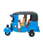 Sri Lankan Handmade Wooden Tuk Tuk - Wooden - Small Blue