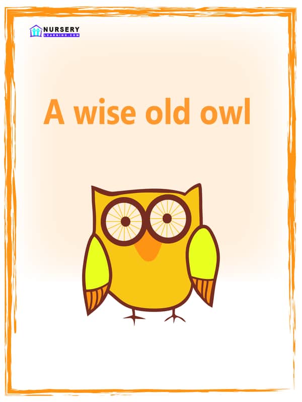 A-Wise-Old-Owl Nursery Rhyme